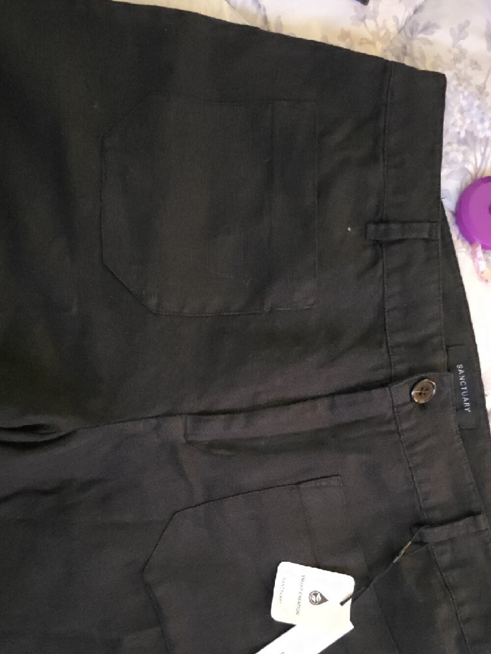 Sanctuary Black Front-Pocket Pants - Picture 3 of 5